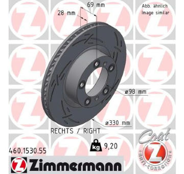 Brzdový kotúč ZIMMERMANN 460.1530.55