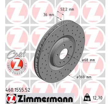 Brzdový kotouč ZIMMERMANN 460.1555.52