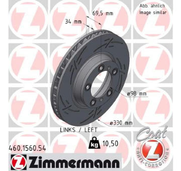 Brzdový kotouč ZIMMERMANN 460.1560.54