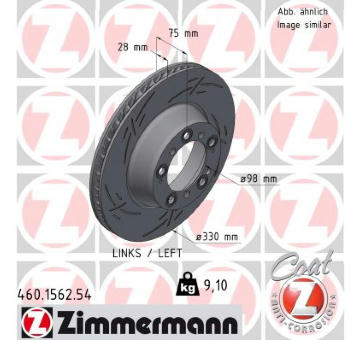 Brzdový kotouč ZIMMERMANN 460.1562.54