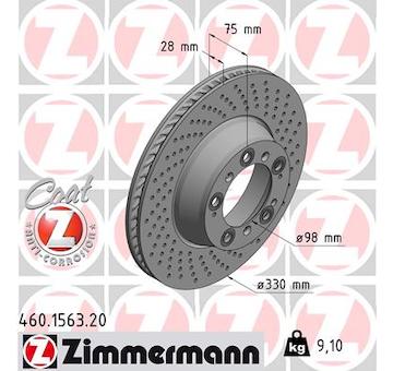 Brzdový kotouč ZIMMERMANN 460.1563.20