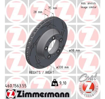 Brzdový kotouč ZIMMERMANN 460.1563.55