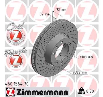 Brzdový kotouč ZIMMERMANN 460.1564.70