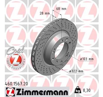 Brzdový kotouč ZIMMERMANN 460.1567.20