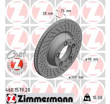 Brzdový kotouč ZIMMERMANN 460.1579.20