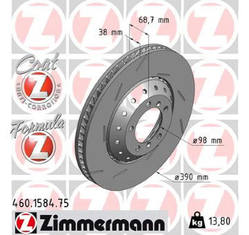 Brzdový kotouč ZIMMERMANN 460.1584.75