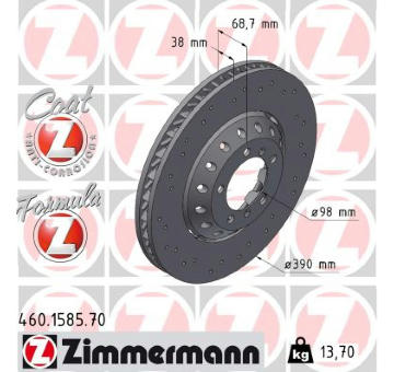 Brzdový kotouč ZIMMERMANN 460.1585.70