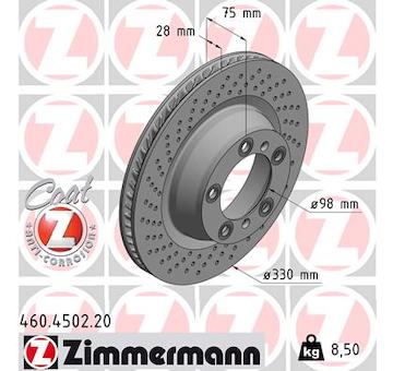 Brzdový kotouč ZIMMERMANN 460.4502.20