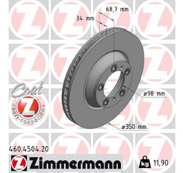 Brzdový kotouč ZIMMERMANN 460.4504.20