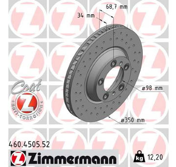 Brzdový kotouč ZIMMERMANN 460.4505.52