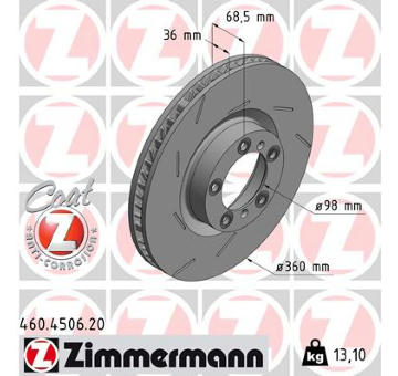 Brzdový kotouč ZIMMERMANN 460.4506.20