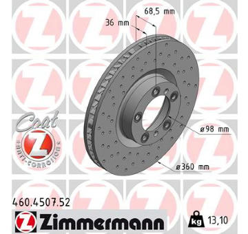 Brzdový kotouč ZIMMERMANN 460.4507.52