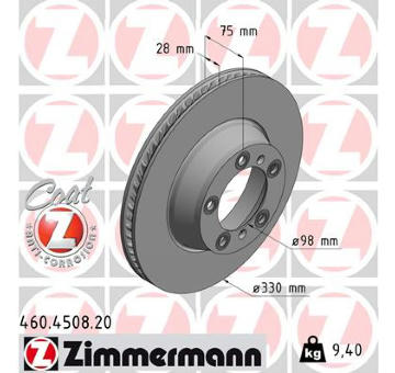 Brzdový kotouč ZIMMERMANN 460.4508.20