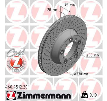 Brzdový kotúč ZIMMERMANN 460.4512.20