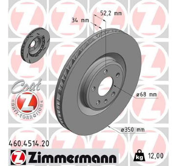 Brzdový kotouč ZIMMERMANN 460.4514.20