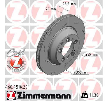 Brzdový kotouč ZIMMERMANN 460.4518.20