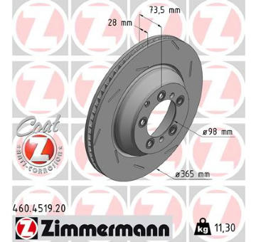 Brzdový kotouč ZIMMERMANN 460.4519.20