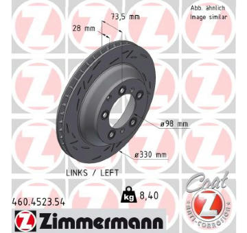 Brzdový kotouč ZIMMERMANN 460.4523.54