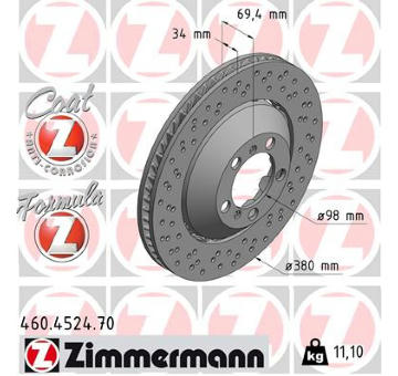 Brzdový kotouč ZIMMERMANN 460.4524.70