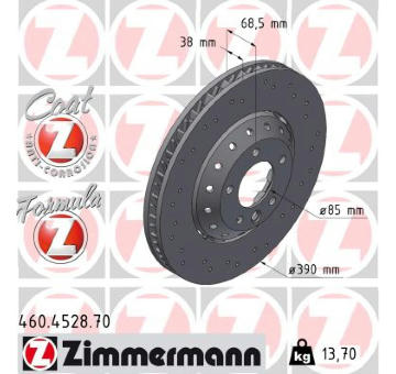 Brzdový kotouč ZIMMERMANN 460.4528.70
