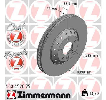Brzdový kotouč ZIMMERMANN 460.4528.75