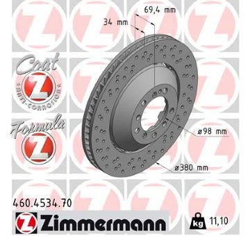 Brzdový kotouč ZIMMERMANN 460.4534.70