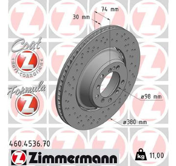 Brzdový kotouč ZIMMERMANN 460.4536.70