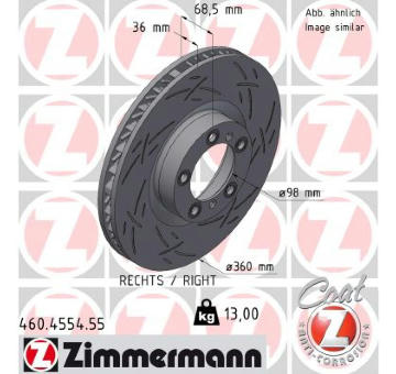 Brzdový kotouč ZIMMERMANN 460.4554.55