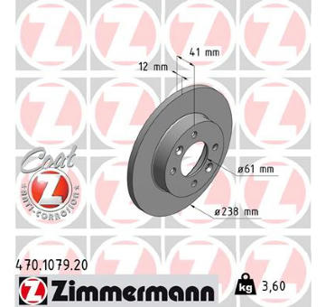 Brzdový kotouč ZIMMERMANN 470.1079.20