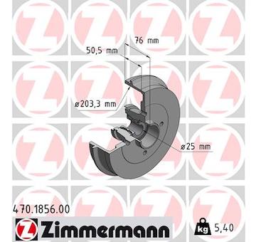 Brzdový buben ZIMMERMANN 470.1856.00