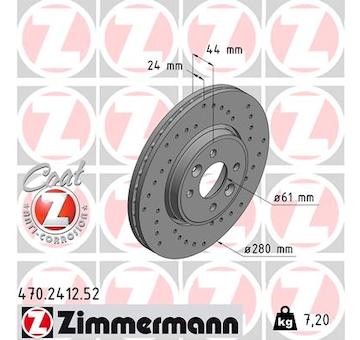 Brzdový kotouč ZIMMERMANN 470.2412.52