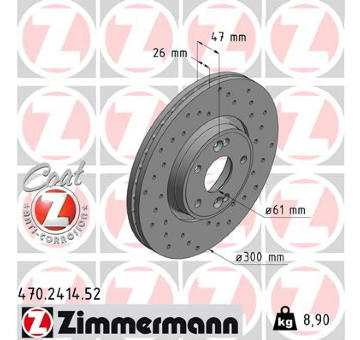 Brzdový kotouč ZIMMERMANN 470.2414.52