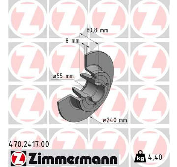 Brzdový kotouč ZIMMERMANN 470.2417.00