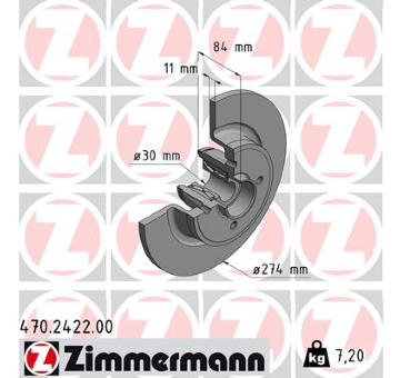 Brzdový kotouč ZIMMERMANN 470.2422.00