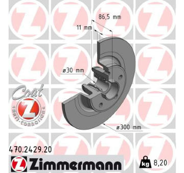 Brzdový kotúč ZIMMERMANN 470.2429.20