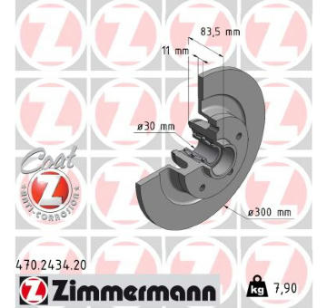 Brzdový kotouč ZIMMERMANN 470.2434.20