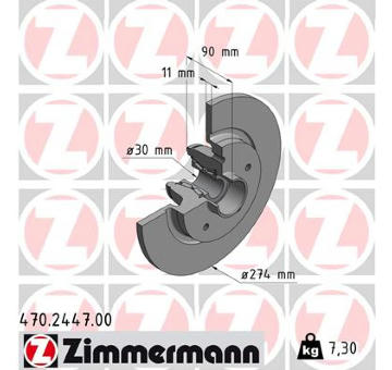 Brzdový kotouč ZIMMERMANN 470.2447.00