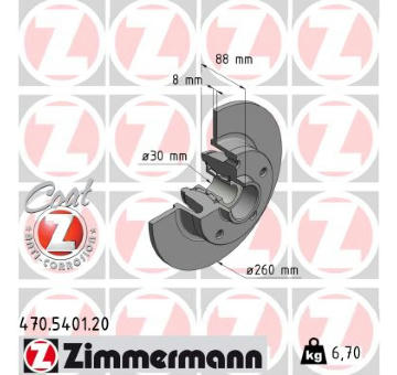 Brzdový kotouč ZIMMERMANN 470.5401.00