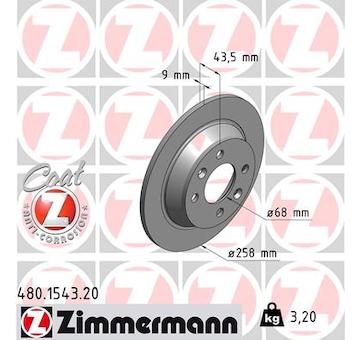 Brzdový kotouč ZIMMERMANN 480.1543.20