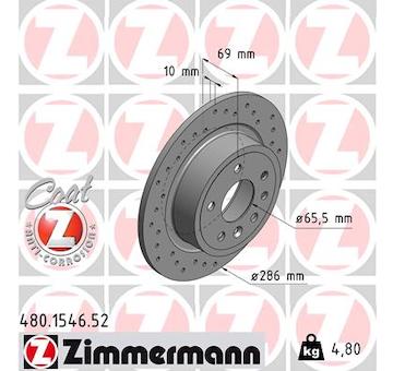 Brzdový kotouč ZIMMERMANN 480.1546.52