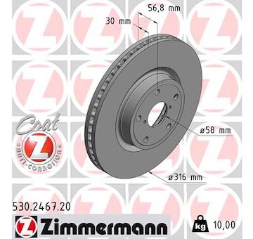 Brzdový kotouč ZIMMERMANN 530.2467.20