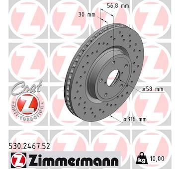 Brzdový kotouč ZIMMERMANN 530.2467.52