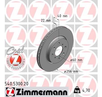 Brzdový kotouč ZIMMERMANN 540.5300.20