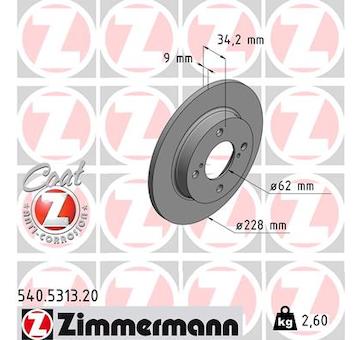 Brzdový kotouč ZIMMERMANN 540.5313.20