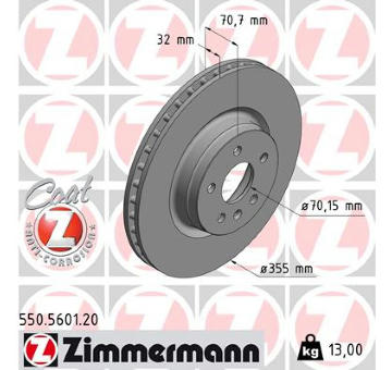 Brzdový kotouč ZIMMERMANN 550.5601.20