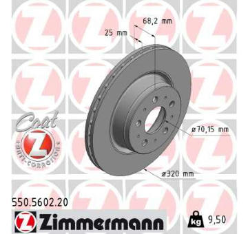 Brzdový kotouč ZIMMERMANN 550.5602.20