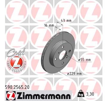 Brzdový kotouč ZIMMERMANN 590.2565.20