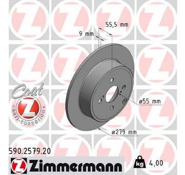 Brzdový kotouč ZIMMERMANN 590.2579.20