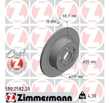 Brzdový kotouč ZIMMERMANN 590.2582.20