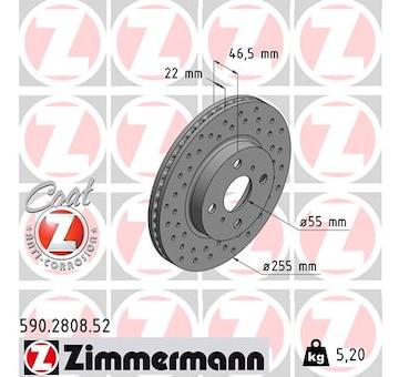 Brzdový kotouč ZIMMERMANN 590.2808.52